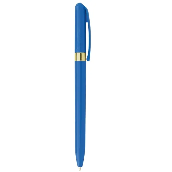 Blue Gold Band Click Pen